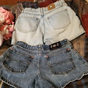 2 pair of jeans shorts size 9 $35!